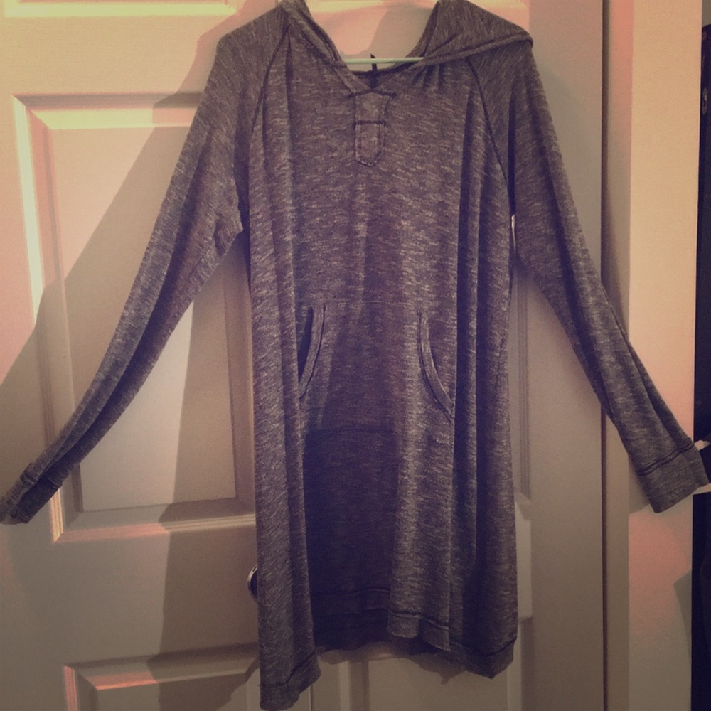 Sweater dress w/ hoodie